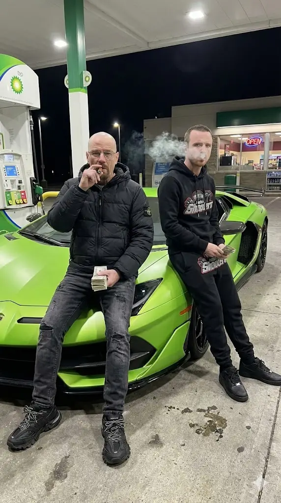 Preview of Hyper-realistic Walter White and Jesse Pinkman Street Photo