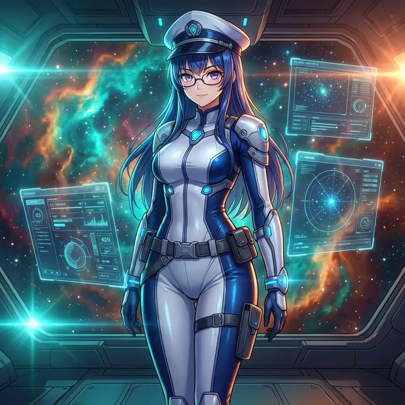 Preview of Sci-Fi Space Commander Portrait Prompt