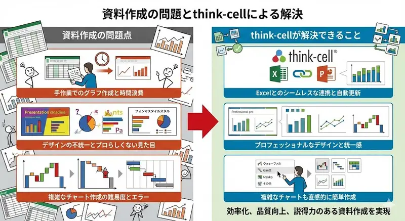 پیش‌نمایش توضیح تصویری حل مشکلات اسناد با Think-cell