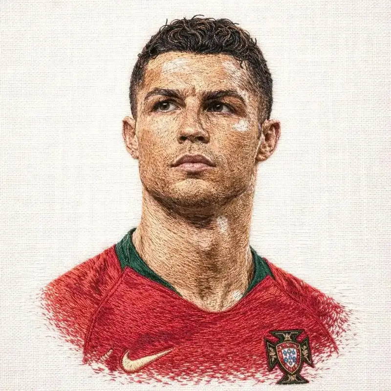 پیش‌نمایش Hyper-Detailed Footballer Portrait Sketch Prompt