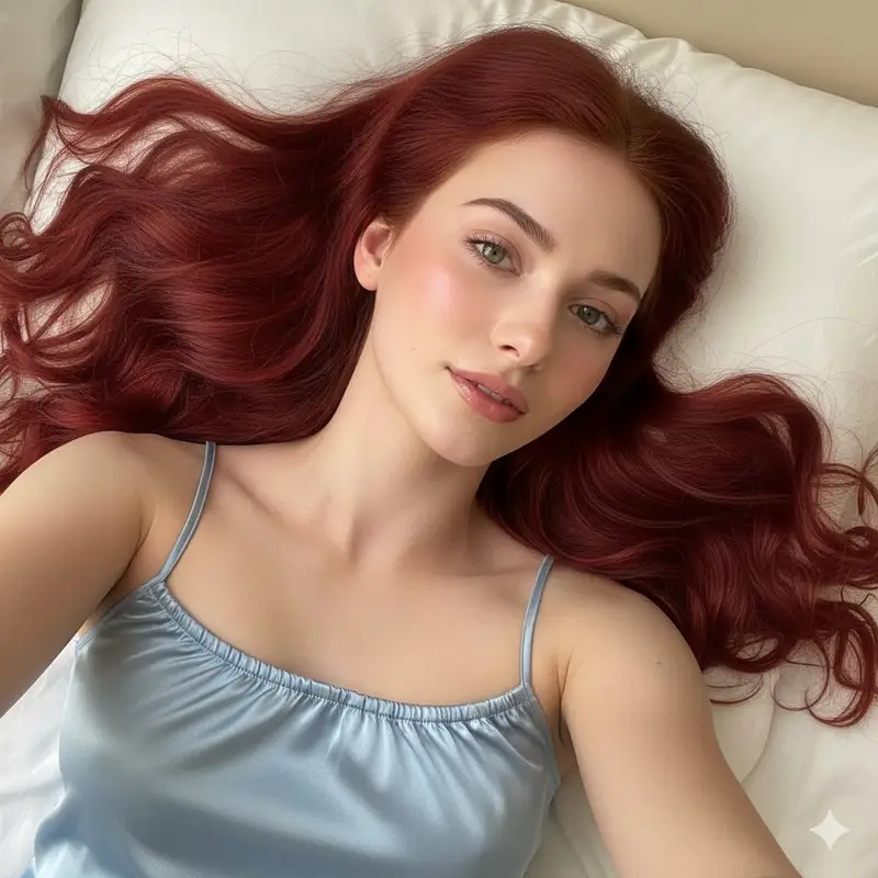 Preview of Intimate Red-Haired Morning Selfie Prompt