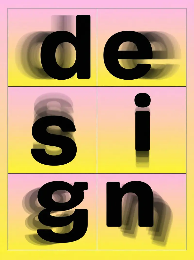 Preview of Brutalist Directional Blur Typography Poster Prompt