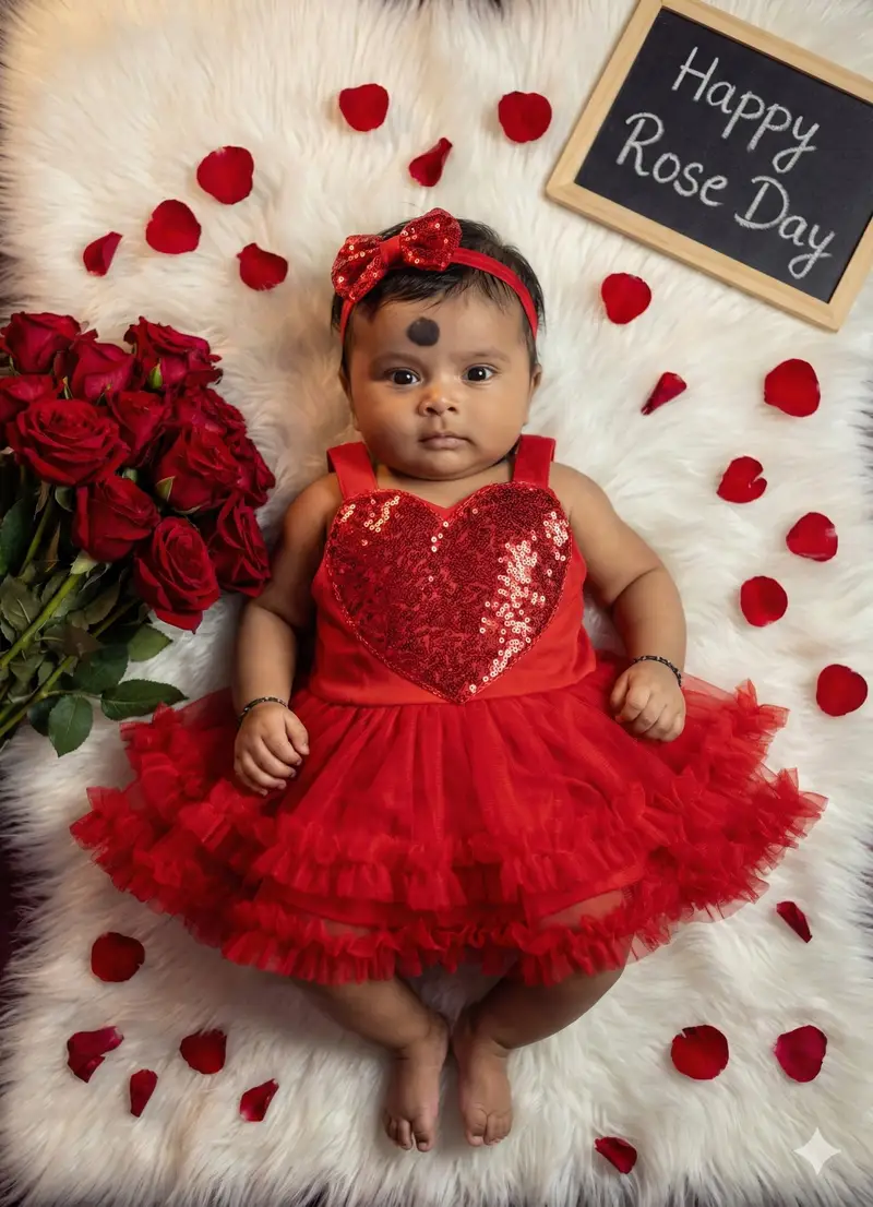 Preview of Valentine's Day Baby Girl Portrait Prompt