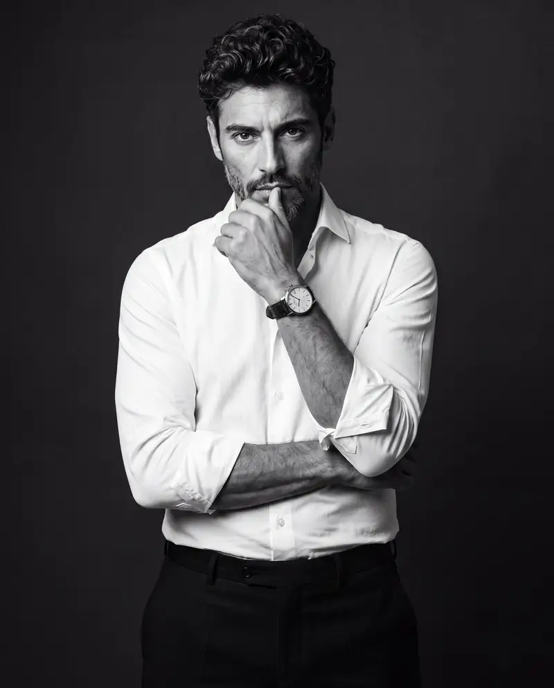 Preview of Black and White Studio Portrait of a Man