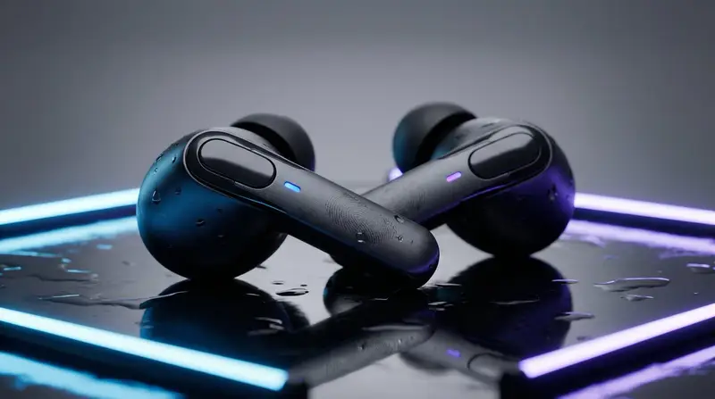 Preview of High-End Product Mockup for Wireless Earbuds