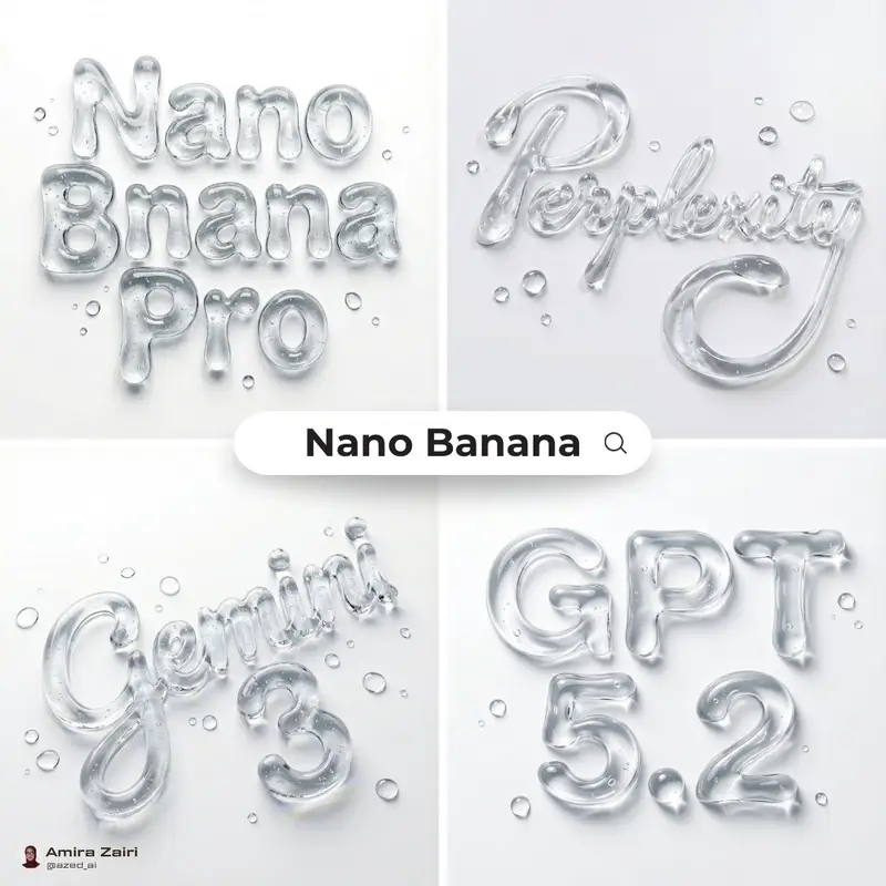 Preview of Abstract Liquid Typography Generation Prompt