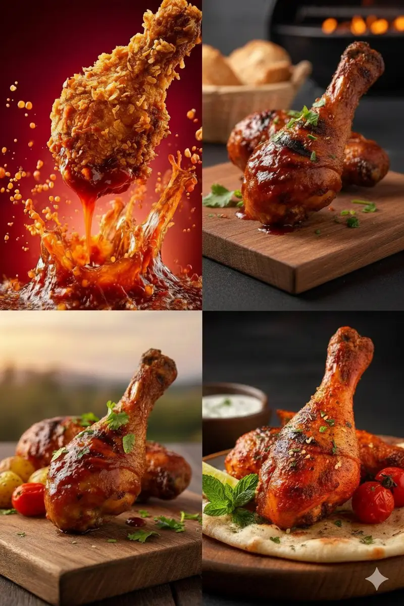 پیش‌نمایش High-Definition Culinary Photography: Chicken Drumsticks