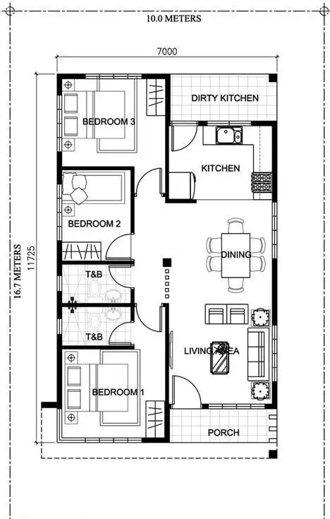 Preview of Photorealistic 3D Floor Plan Render with Furniture