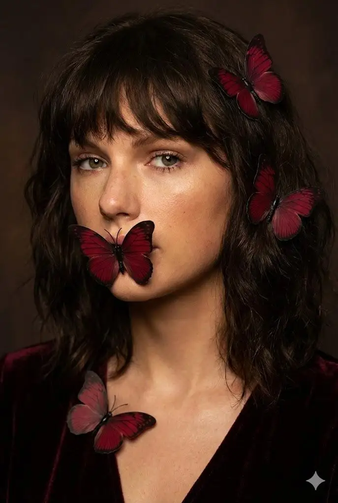 Preview of Mysterious Portrait with Butterflies (Duplicate)