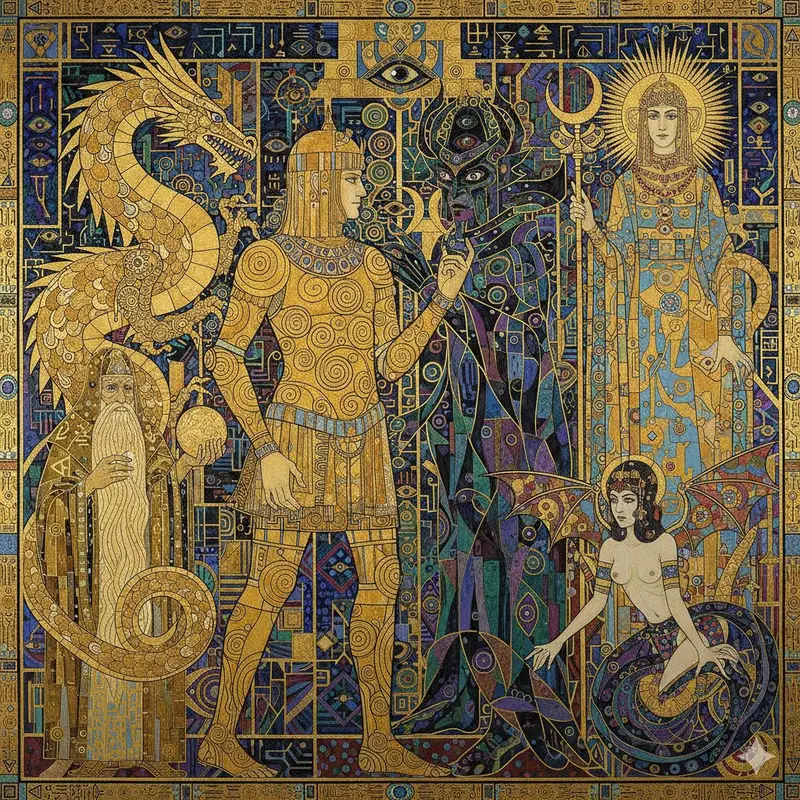 Preview of Tower of Druaga Klimt Style Prompt