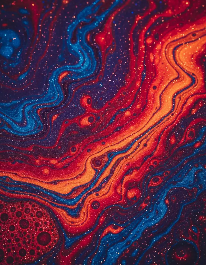 Preview of Abstract Iridescent Swirling Color Mixture