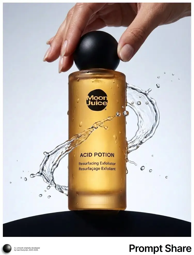 پیش‌نمایش Cosmetic Product Shot with Water Splash