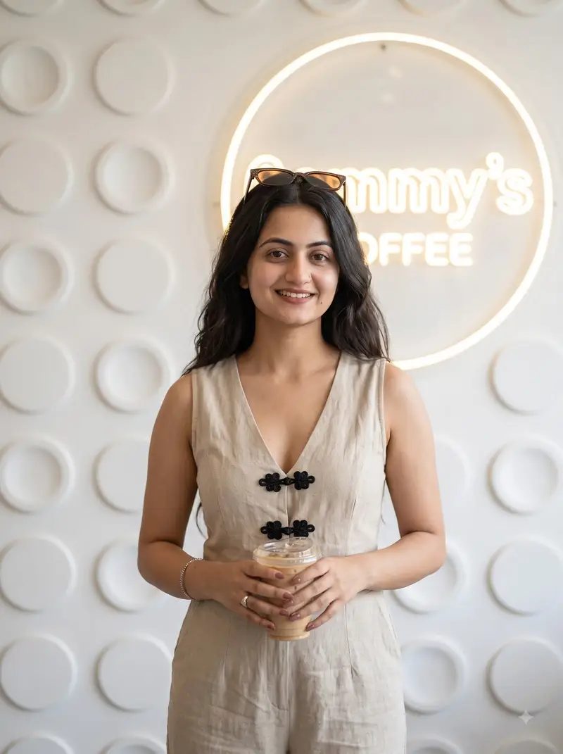 Preview of Indian Woman Lifestyle Cafe Portrait