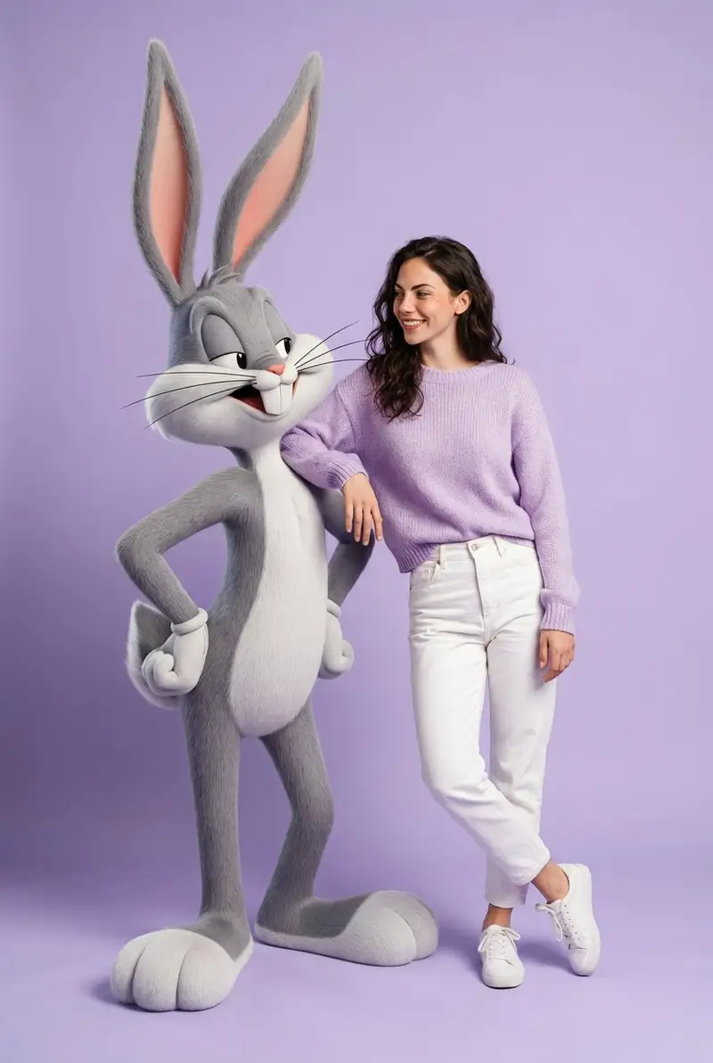 Preview of Playful Fashion Shoot with Giant Bugs Bunny