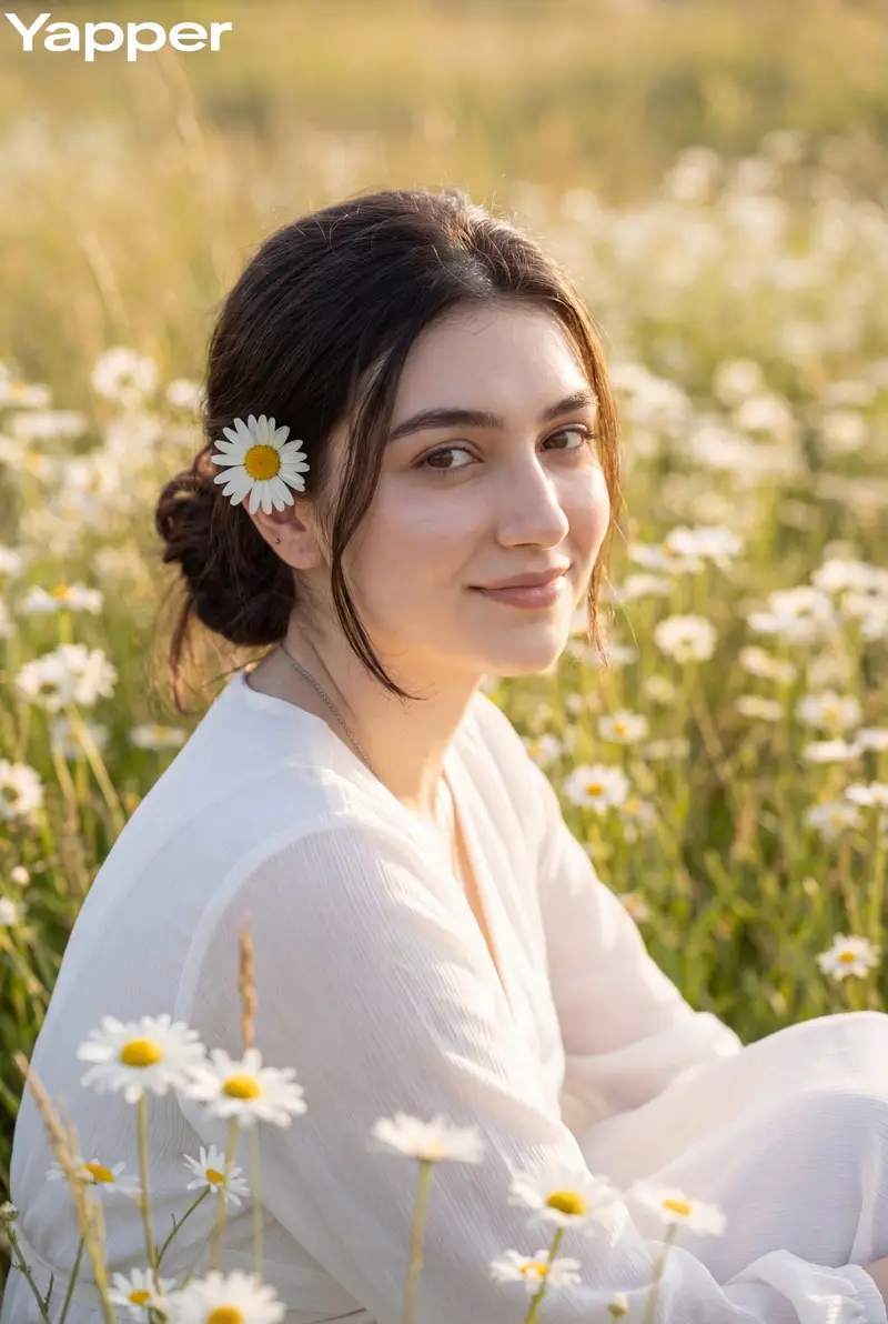 Preview of Dreamy Meadow Portrait at Golden Hour
