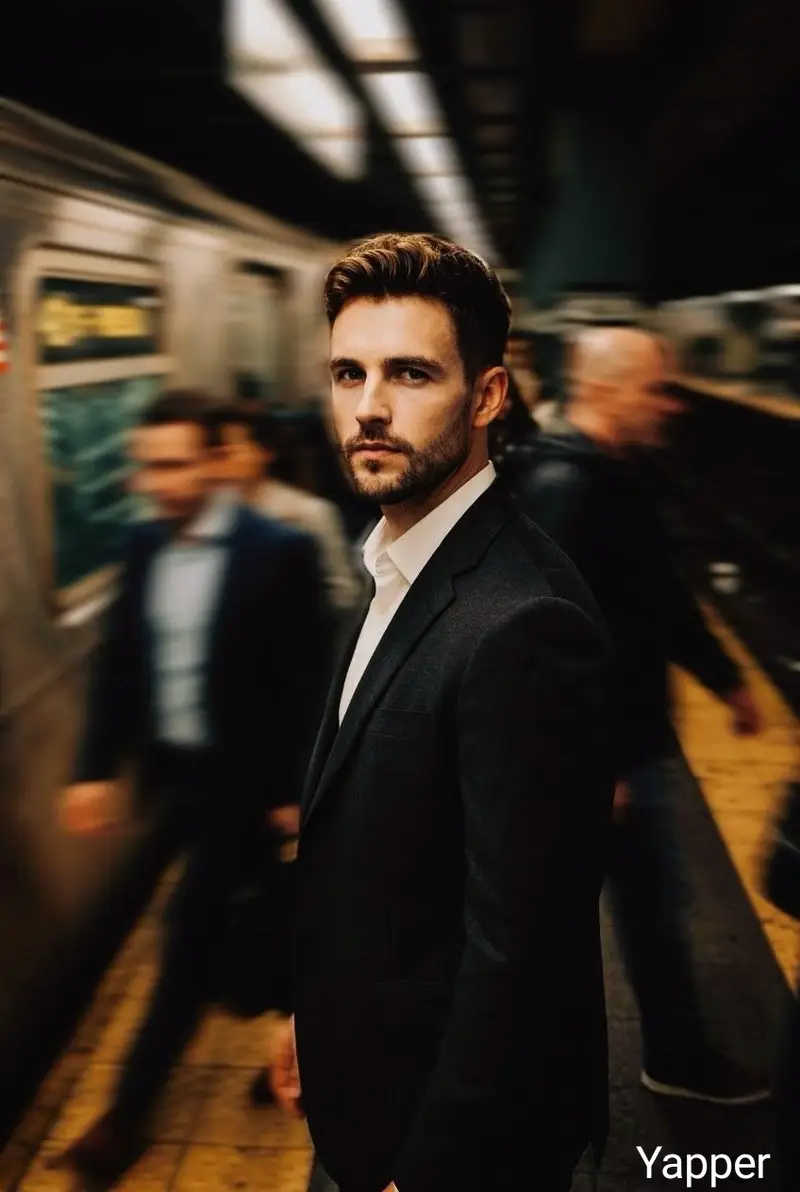 Preview of Cinematic Subway Thriller Portrait Prompt for Nano Banana 2