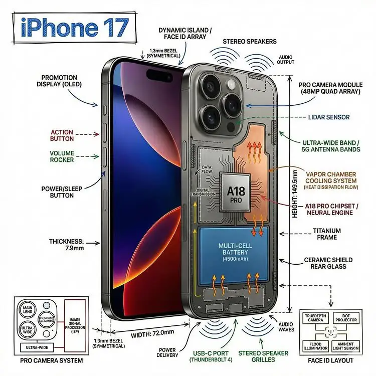 پیش‌نمایش Technical Infographic Overlay on a Photorealistic Object