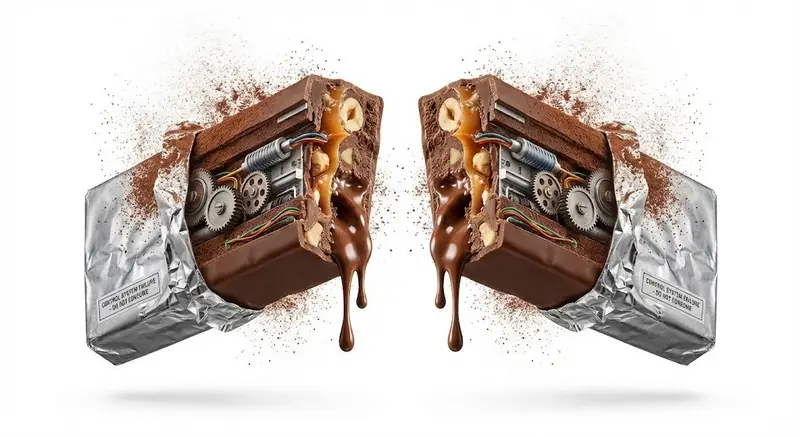 پیش‌نمایش Advertising Visual Prompt: Chocolate Bar Process Display