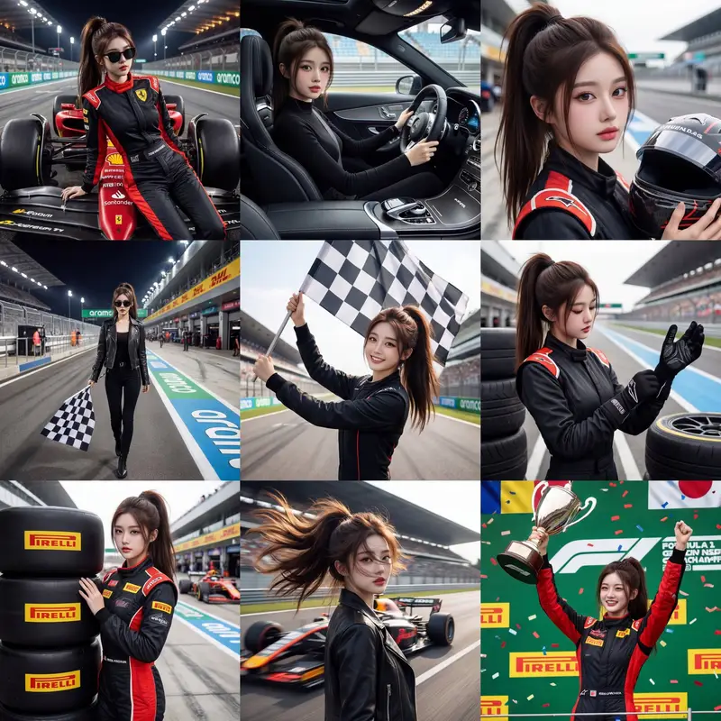 Preview of 3x3 Motorsport Glamour Photo Collage