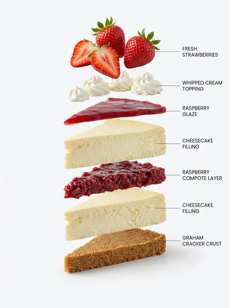 Preview of Exploded-View Structural Cutaway for Food Photography