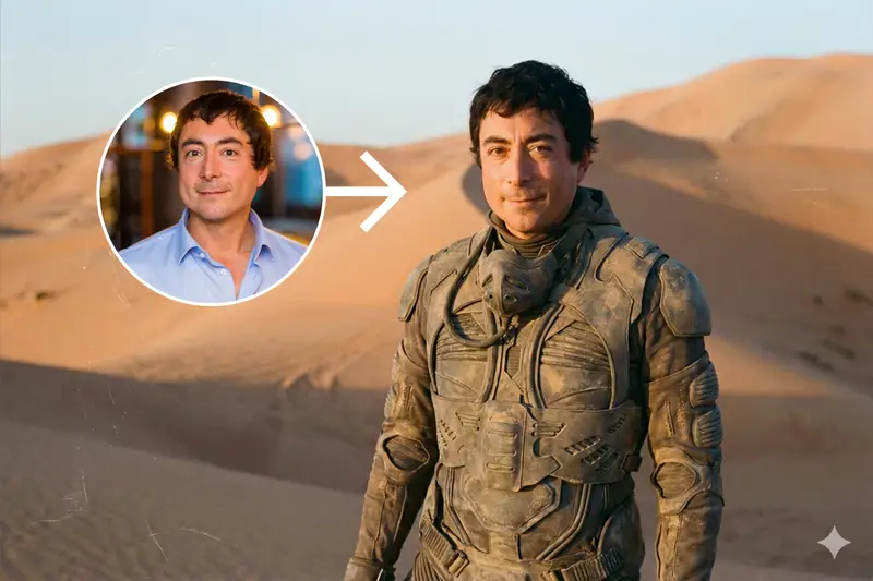 Preview of Dune Stillsuit Desert Photo Prompt