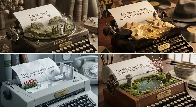 پیش‌نمایش Literary Curator and Typewriter Sculptor Prompt