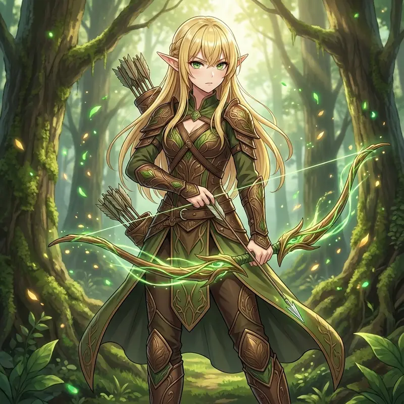 Preview of Elven Archer Transformation Prompt