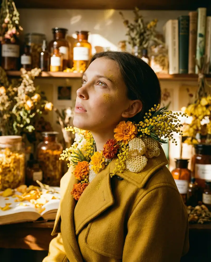 Preview of Organic Golden Alchemy Surreal Portrait
