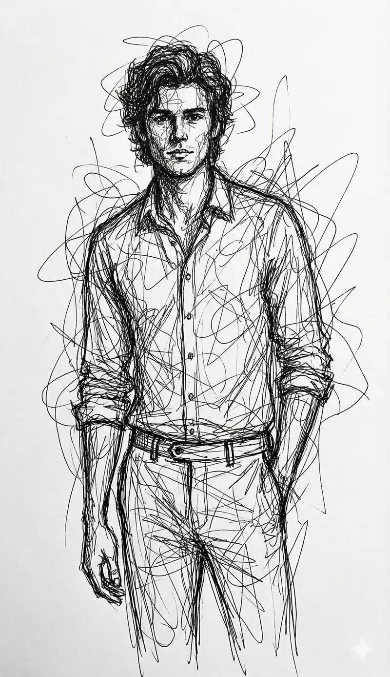 Preview of Abstract Chaotic Scribble Art Prompt