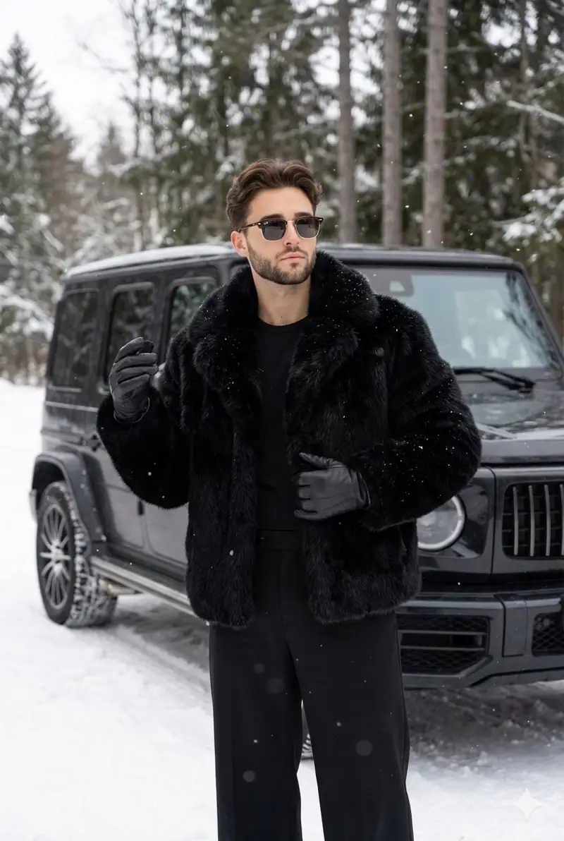 Preview of Winter Fashion Portrait with G-Wagon and Face Consistency Prompt