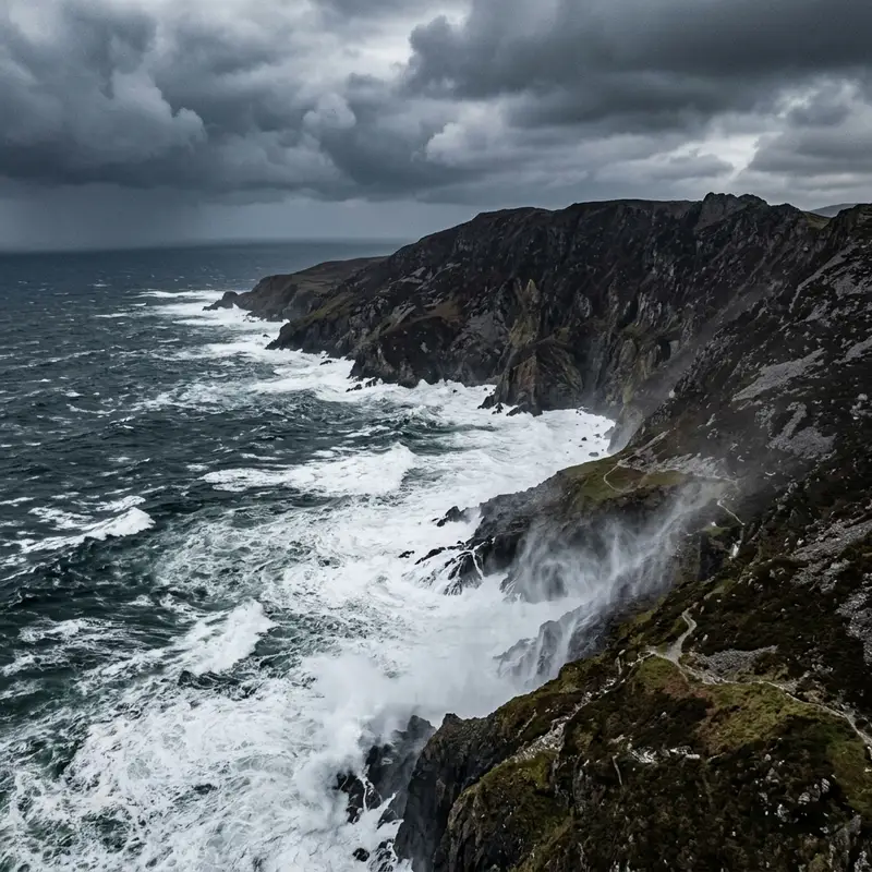 Preview of Stormy Coastal Cliff Landscape