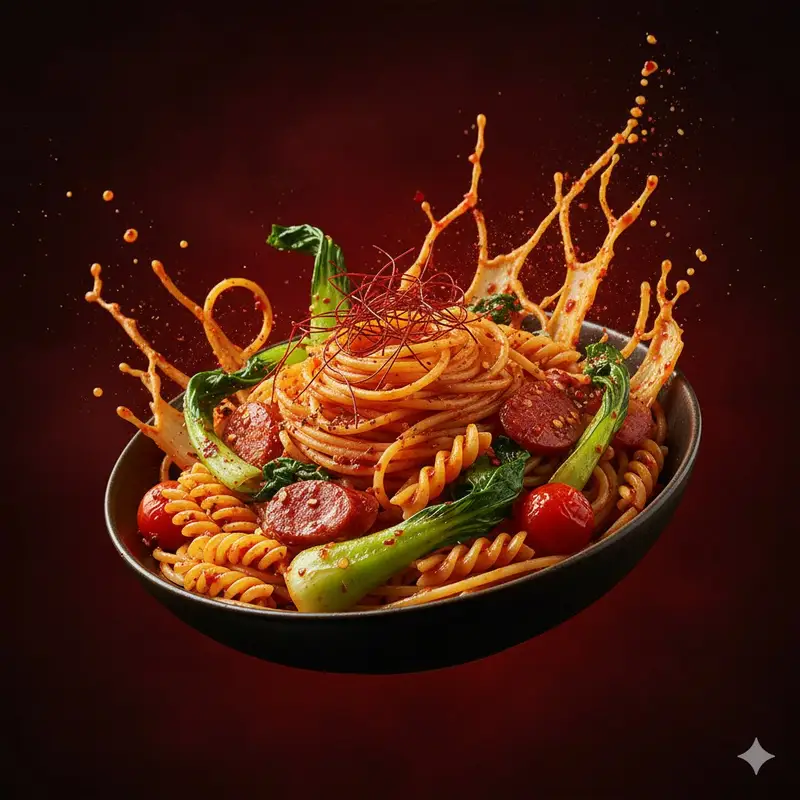 پیش‌نمایش Dynamic Hyper-Realistic Biryani Hero Shot (JSON)