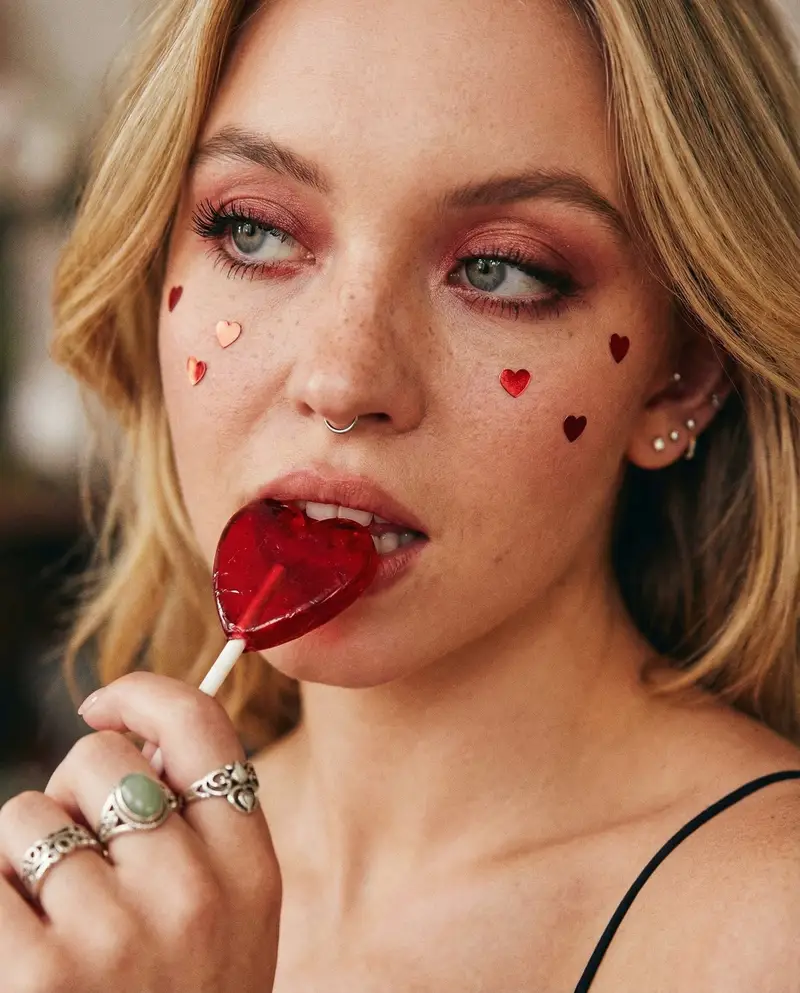 Preview of Coquette Soft Grunge Portrait with Lollipop