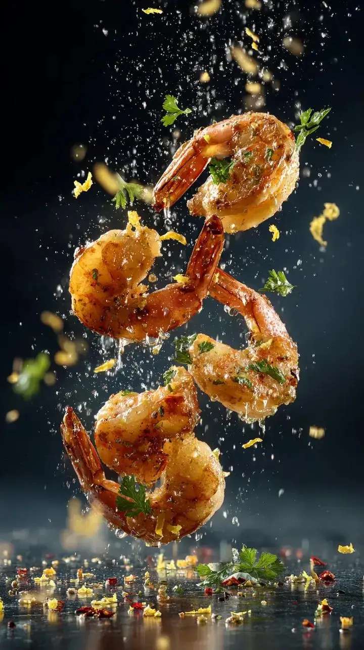 Preview of Ultra-Realistic Garlic Butter Shrimp Ad
