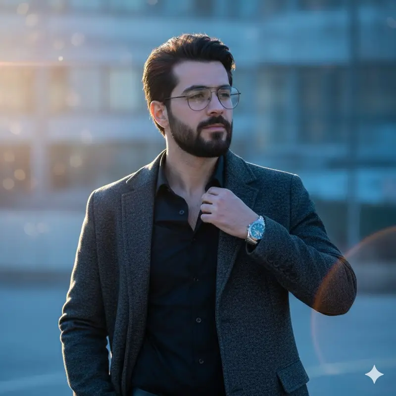 Preview of پرتره سینمایی مرد در ساعت آبی