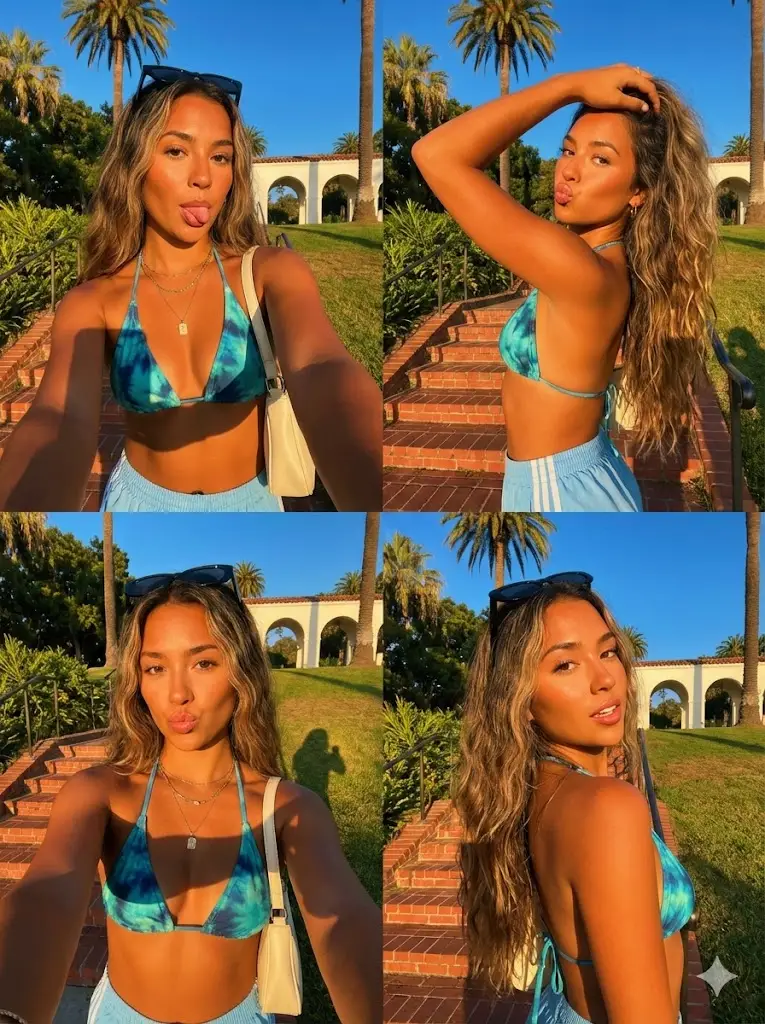 Preview of 4-Panel Photo Grid Selfie Aesthetic