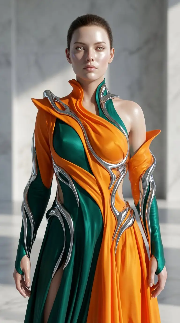 Preview of Biomorphic Art and Realism AI Woman Prompt