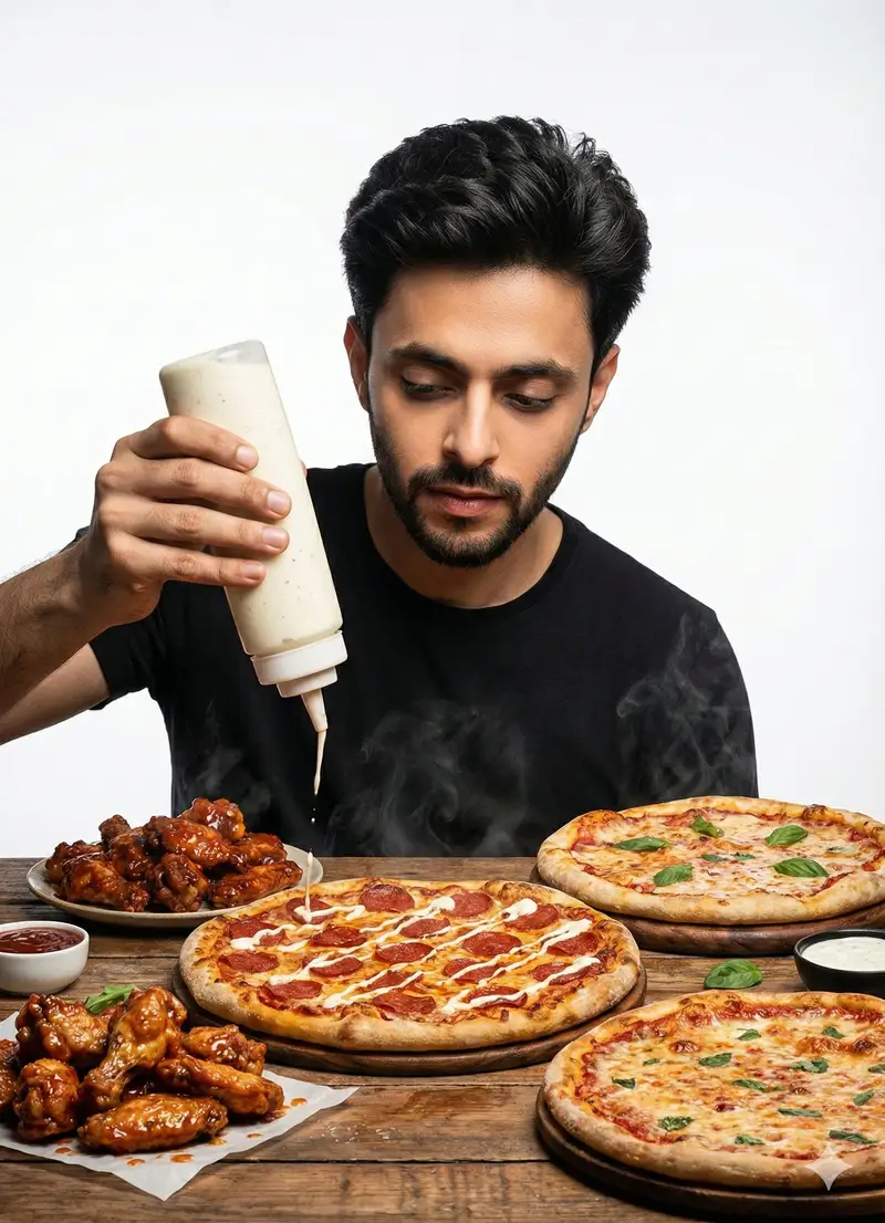 پیش‌نمایش فلت‌لی تبلیغ غذا برای بیلبورد