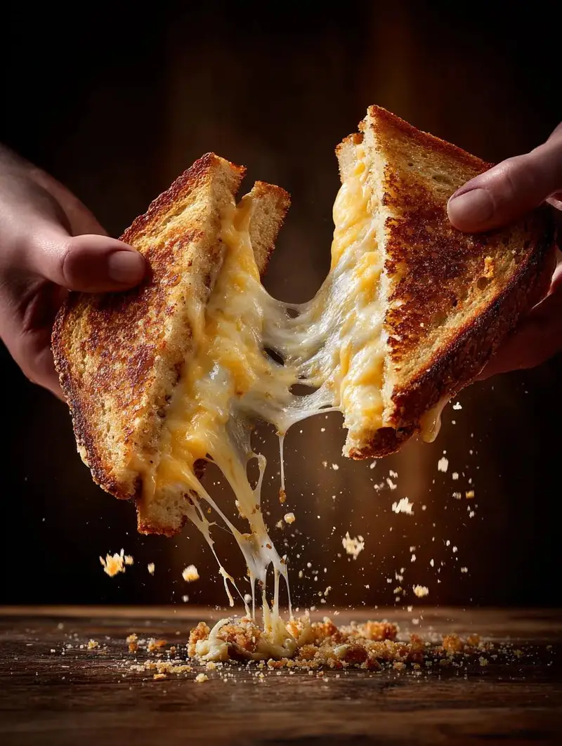 Preview of Cinematic Grilled Cheese Action Photo