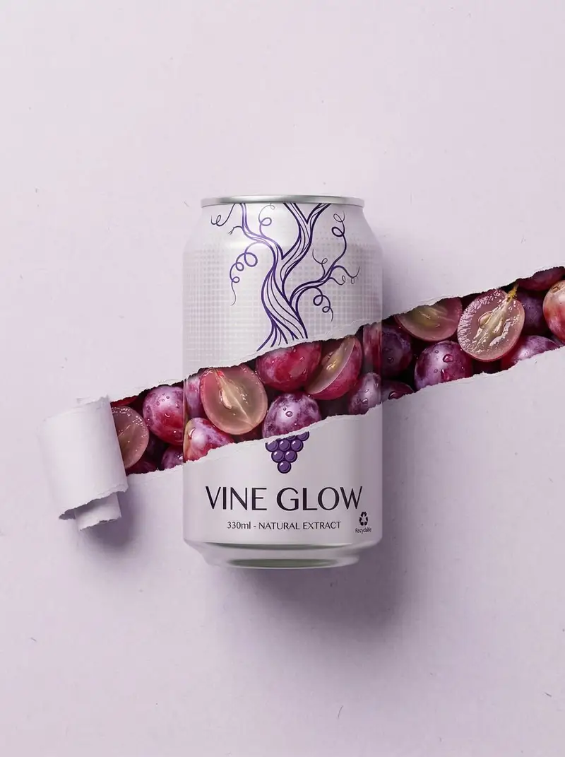 Preview of Ripped Paper Effect Beverage Can Mockups