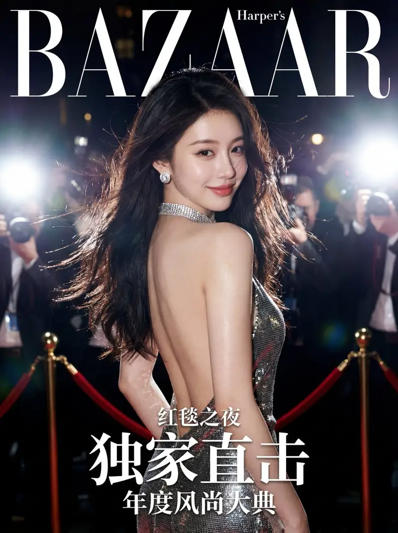 Preview of Met Gala Red Carpet Magazine Cover Prompt