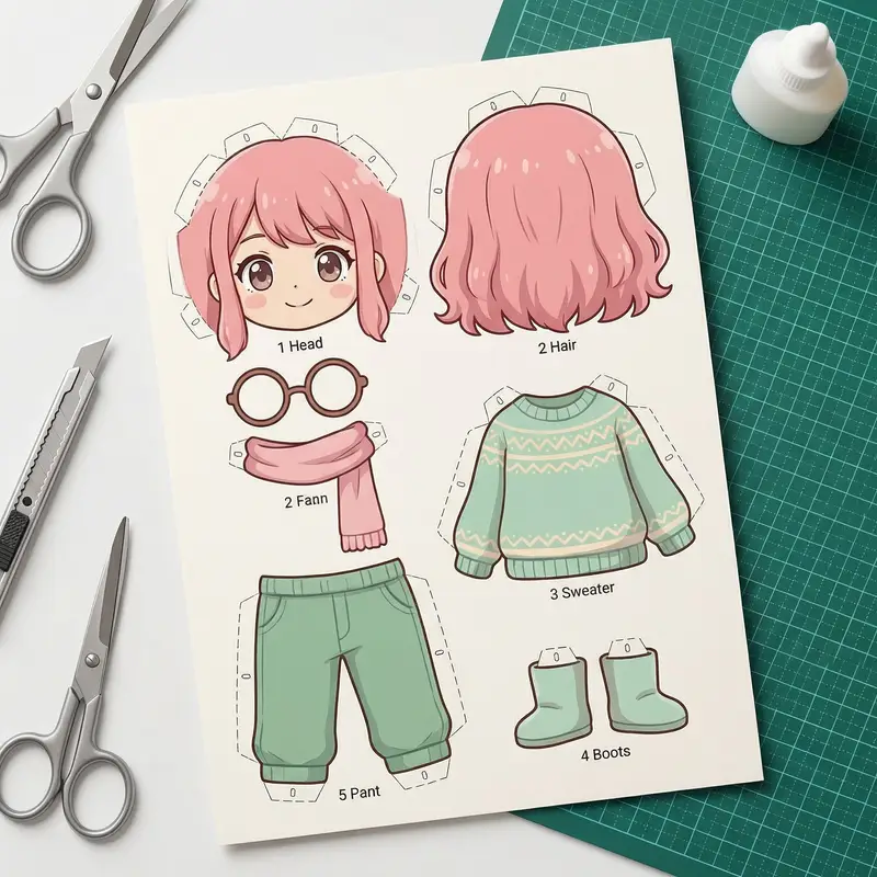 Preview of Image-to-SD Papercraft Conversion Prompt