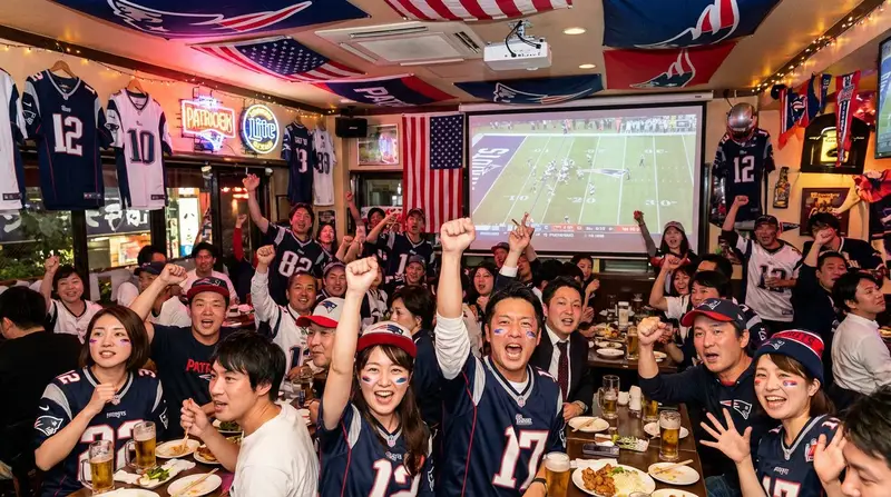 Preview of صحنهٔ هوادار ژاپنی تیم پاتریوتس NFL