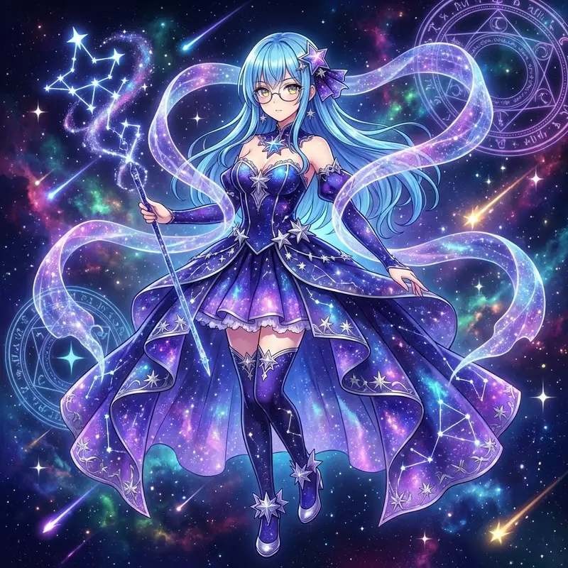 Preview of Magical Girl Transformation Prompt (Cosmic Attribute)