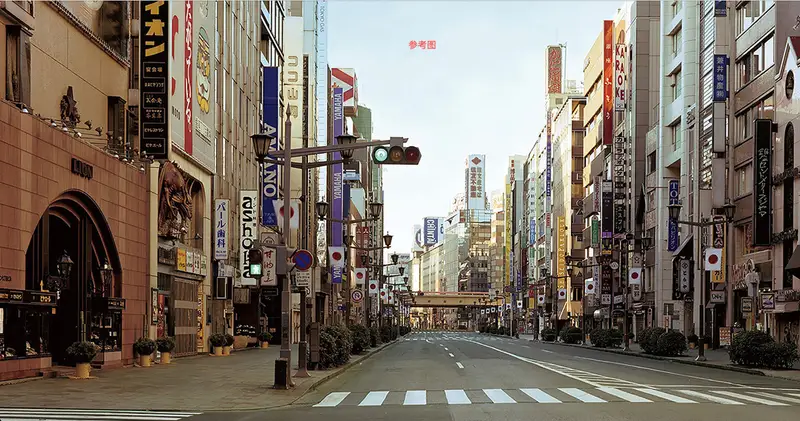 Preview of City Night Scene Illustration with Composition Reference