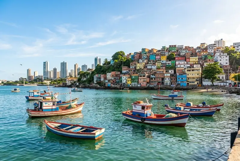 Preview of Realistic port scene in Salvador, Bahia