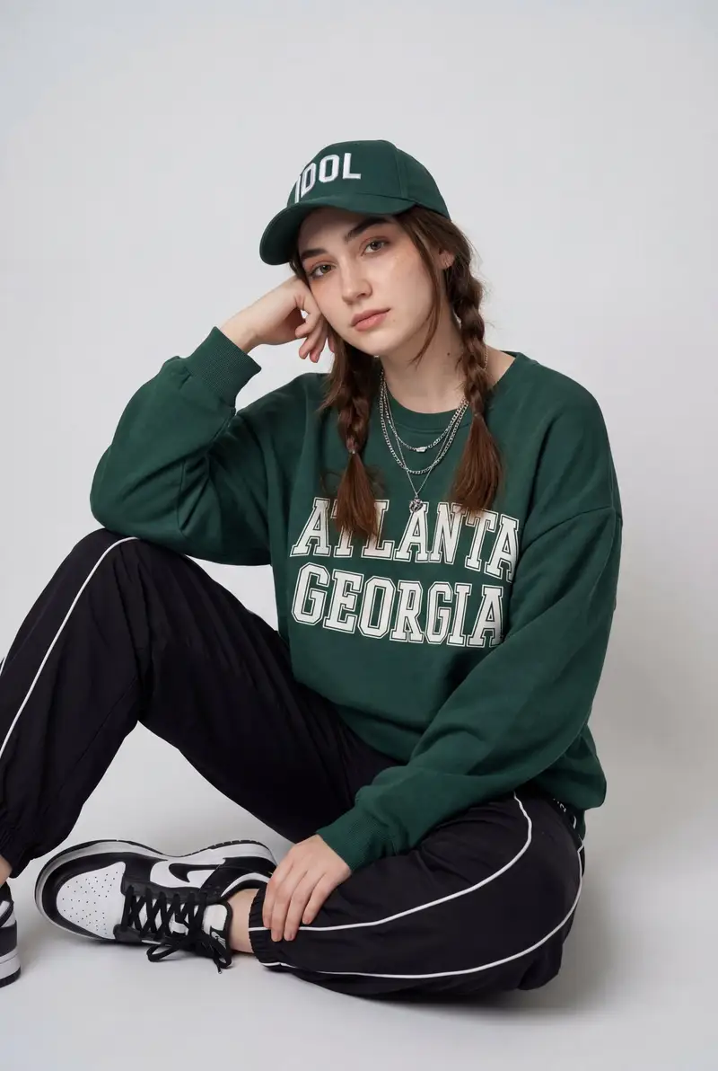 Preview of Streetwear Fashion Editorial Studio Portrait Prompt