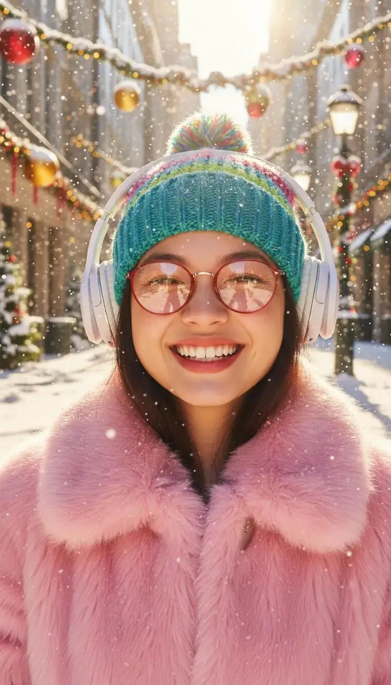 Preview of Cinematic Holiday Lifestyle Portrait Prompt