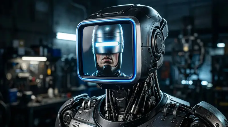 Preview of Sleek LCD-Face Robot Prompt