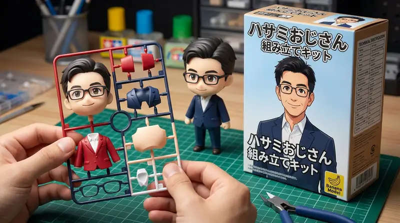 Preview of Scissor Man Figure Generation (Plastic Model and Flocked)